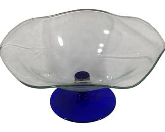 1478 - Cobalt Base Glass Bowl 5 x 10
