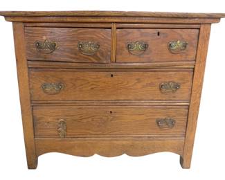 2490 - Vintage Oak Dresser 33 x 40 x 20
