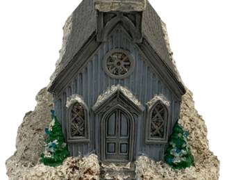 1187 - Lighted Church 14 x 10 x 10 used as-is electric/electronic/mechanical item - no guarantee all components, untested
