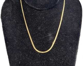 1260 - 14k Gold 15" Herringbone Chain w/ security clasp .17 oz

