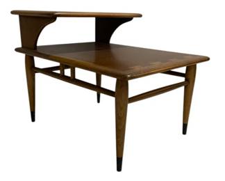 1715 - Lane Acclaim Step Down Walnut End Table 21 x 21 x 28
