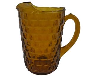 860 - Amber Whitehall Pitcher 9"
