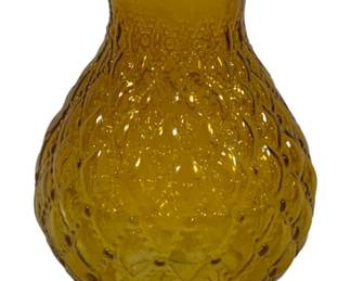 1022 - Amber Glass Quilted Hurricane Globe 7 x 5
