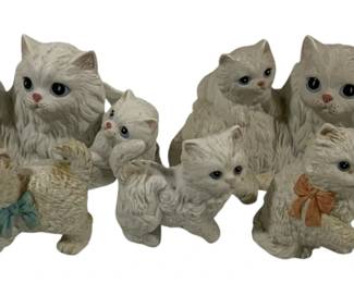 956 - 5 Ceramic Cat Figurines
