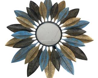 2391 - Stylecraft Leaf Mirror 36", crack in mirror
