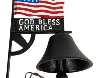 2214 - Cast Iron Flag Bell 14"
