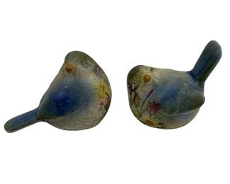 300 - Pair Stoneware Birds 5 x 5
