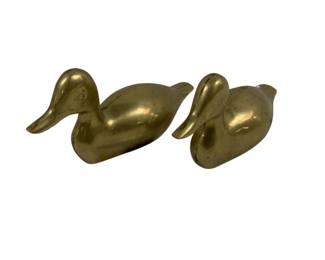361 - Pair Brass Ducks 3.5 x 8
