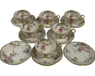 1528 - 6 Castleton Sunnyvale Cups & Saucers plus 2 extra saucers, 2 x 5
