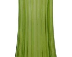 3194 - L.E. Smith Avocado Green Swung Vase 20"
