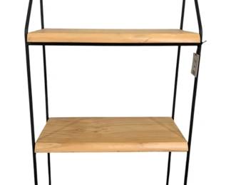 2448 - Wood & Metal Wall Shelf 30 x 17 x 8
