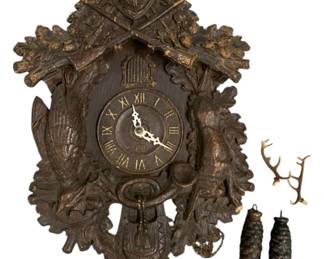 2126 - Vintage Black Forest Cuckoo Clock 16 x 11 used, untested, as-is electric/electronic/mechanical item -no guarantee all components are present
