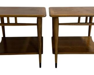 1714 - Pair Lane Acclaim Walnut End Tables 21 x 23 x 23
