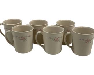 725 - 6 Corning Mugs 4"
