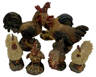 756 - 7 Chicken Figures 6" & 8"
