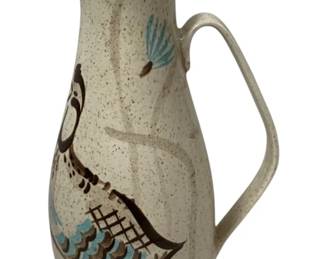 1602x - Red Wing Bob White Pottery Pitcher 12"