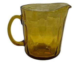 422 - Amber Glass Pitcher - 7" tall

