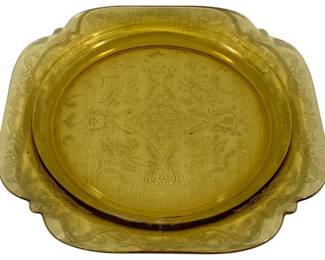 572 - Federal Madrid Amber Dinner Plate 10 x 10
