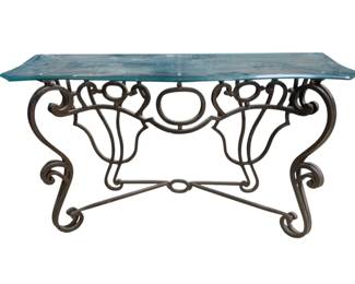 2543 - Glass & Metal Console Table 29 x 50 x 16

