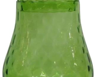 3233 - Pear Empoli Art Glass Covered Jar 14"
