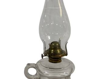 1416 - Vintage Minerva Finger Oil Lamp 12"
