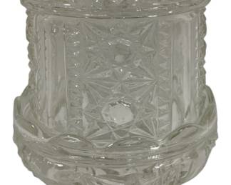 695 - Indiana Glass Stars & Bars Fairy Lamp 7"
