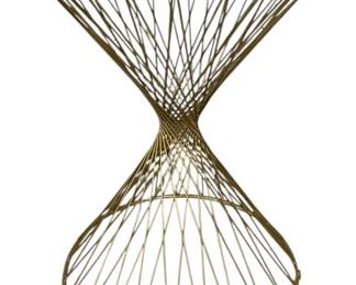 2393 - Brass & Marble Table 25 x 18.5
