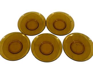 930 - 5 Amber 5.25" Plates
