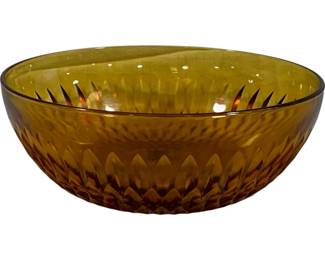 435 - Amber Glass Bowl - 10.5 x 4
