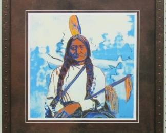 9020 - SITTING BULL GICLEE BY ANDY WARHOL 22.5 X 22.5
