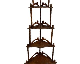 2119 - Vintage Corner What Not Shelf 56 x 21 x 12
