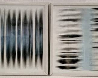 1446 - 2 Framed Paper Artwork 24 x 24
