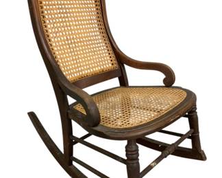 2027 - Victorian Caned Rocking Chair 33 x 20 x 18
