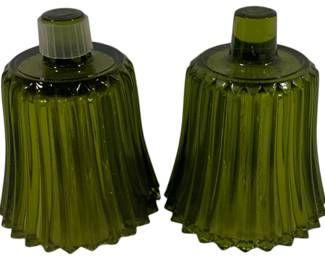 874 - 2 Green Globes 4"
