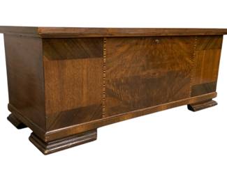 2129 - Vintage Lane Mid-Century Inlaid Cedar Chest 19 x 48 x 19

