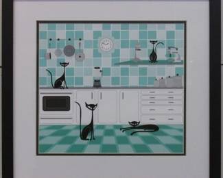 9073 - CATS IN KITCHEN 19.5 X 18

