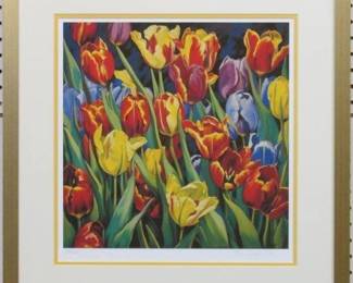 9046 - TULIPS LIMITED EDITION GICLEE BY VINCENT VAN GOGH 21.5 X 22
