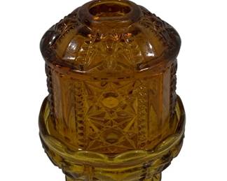 287 - Amber Indiana Glass Fairy Light 6.5"
