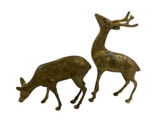359 - Pair Brass Deer 8 x 5
