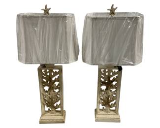 1564 - Stylecraft Starfish Pair of Lamps 33" Lamp direct from showroom, untested
