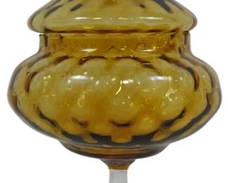 3215 - Empoli Amber Apothecary Jar 10.5"
