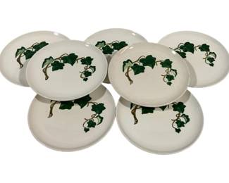 1512 - 7 Metlox Poppy Trail Ivy 9.5" Plates
