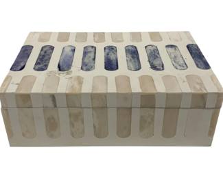 1538 - Chelsea House Bone Inlay Box 4 x 12 x 8

