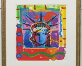 9081 - AMERICAN GICLEE BY PETER MAX 21.5 X 23
