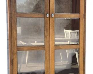 1663 - Mid-Century Double Door Bookcase 74 x 30 x 14
