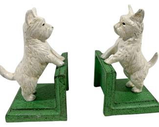 2206 - Cast Iron Scotty Dog Bookends 6 x 4
