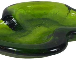 720x - Blenko Green Freeform Bowl 7 x 7
