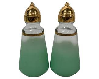 1600x - Vintage Blendo Green Salt & Pepper Shakers 4"

