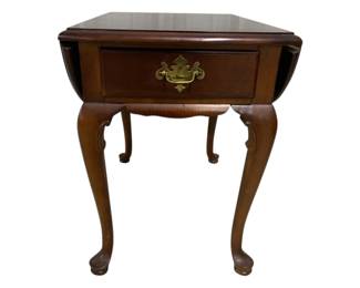 2026 - Queen Anne Drop Side 1 Drawer Table 23 x 18 x 27, 32 open

