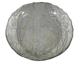 1476 - Glass Floral Platter 12.5"
